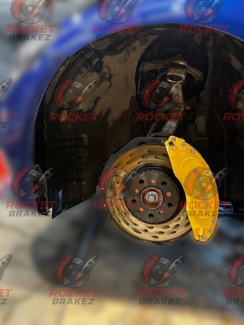 Aftermarket Brake Covers fits on Mercedes C class — Full Metal, Custom Fit, 17 Color Options