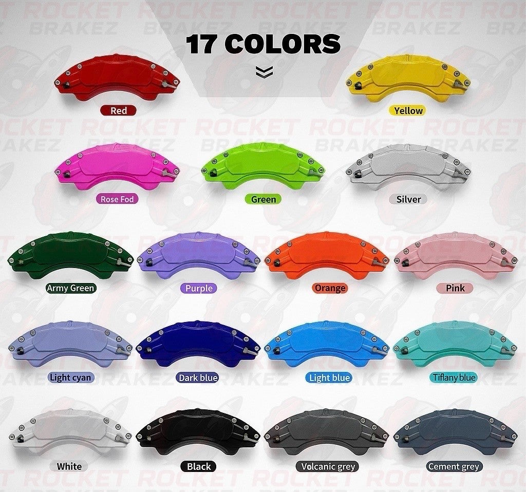 Aftermarket Brake Covers fits on Audi A4 — Full Metal, Custom Fit, 17 Color Options