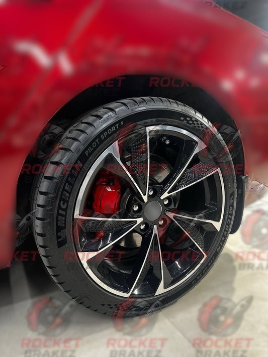 Aftermarket Brake Covers fits on Audi A4 — Full Metal, Custom Fit, 17 Color Options