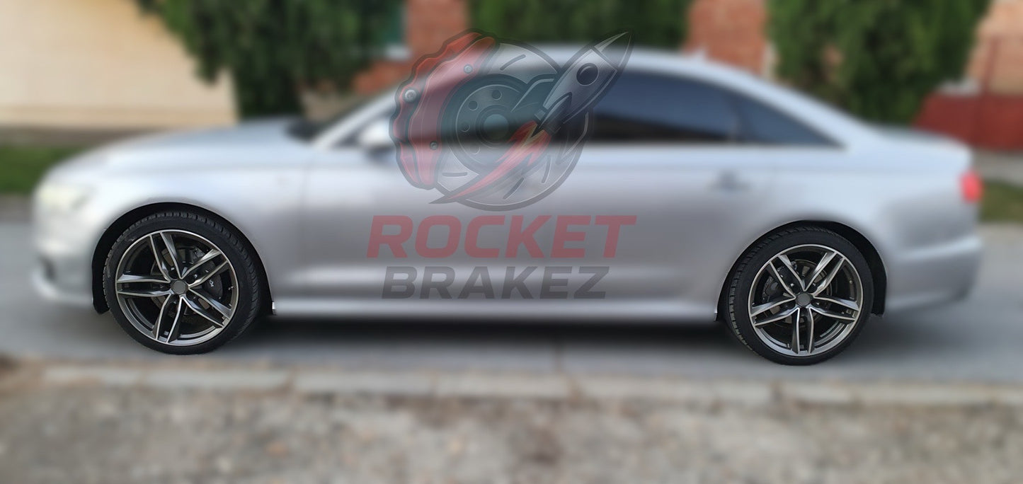 Aftermarket Brake Covers fits on Audi A6 C7 — Full Metal, Custom Fit, 17 Color Options