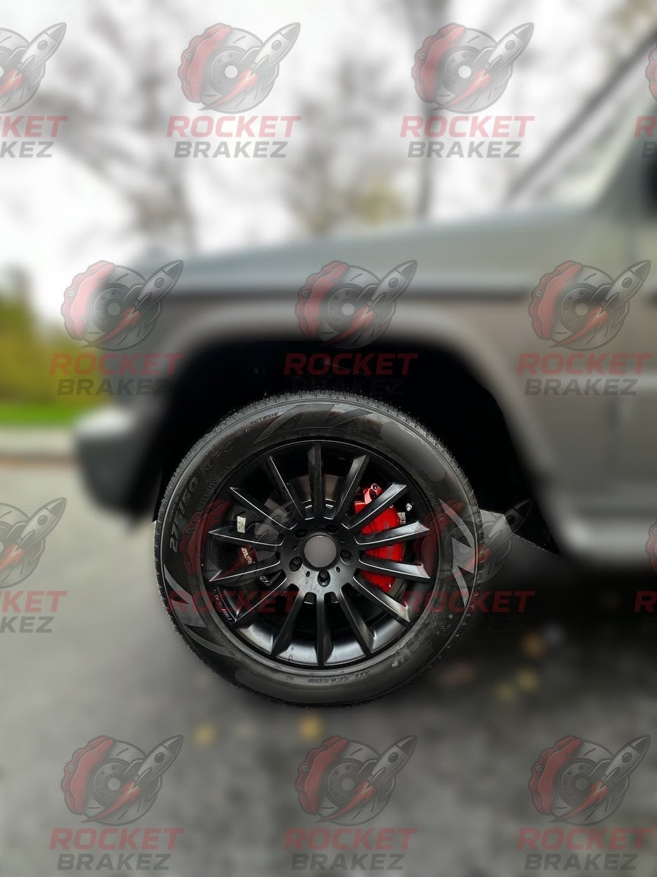 Aftermarket Brake Covers fits on Mercedes G class — Full Metal, Custom Fit, 17 Color Options