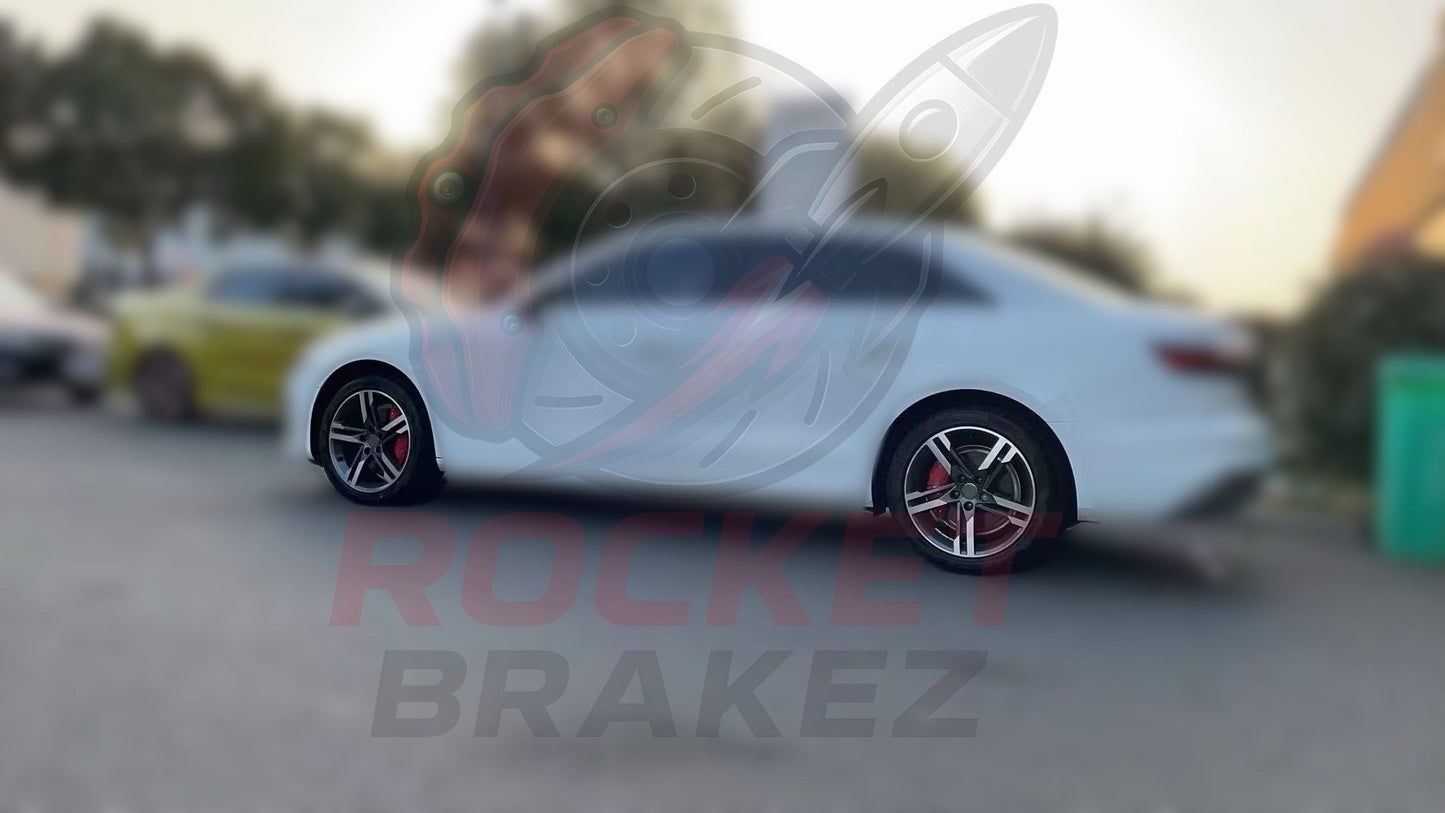 Aftermarket Brake Covers fits on Audi A4 b9 — Full Metal, Custom Fit, 17 Color Options