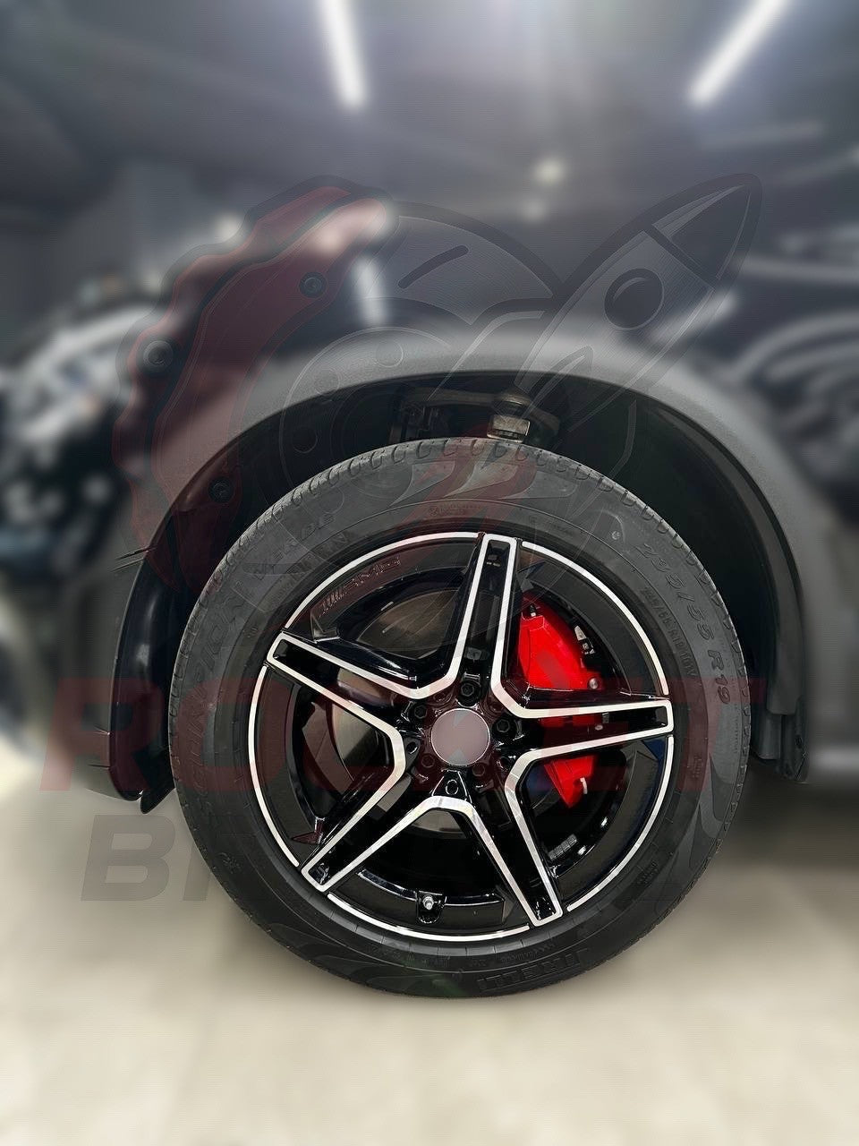 Aftermarket Brake Covers fits on Mercedes GLC — Full Metal, Custom Fit, 17 Color Options