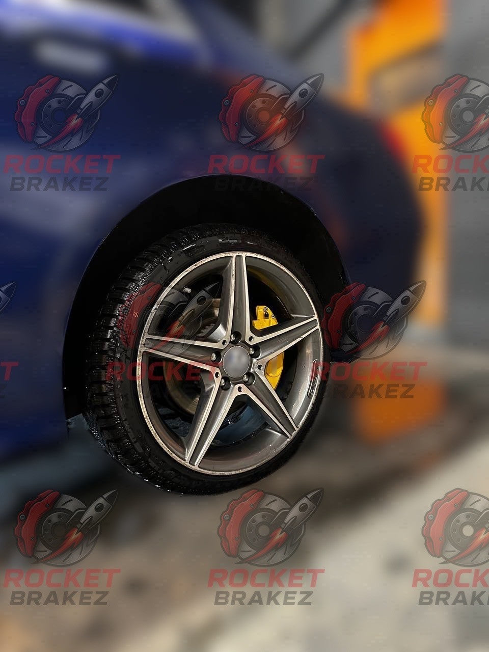 Aftermarket Brake Covers fits on Mercedes C class — Full Metal, Custom Fit, 17 Color Options