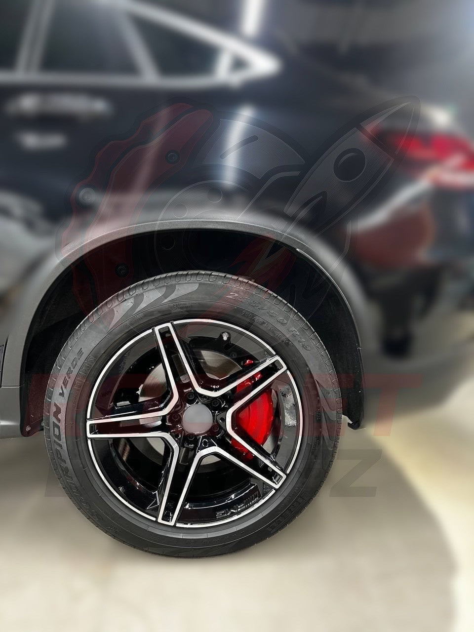 Aftermarket Brake Covers fits on Mercedes GLC — Full Metal, Custom Fit, 17 Color Options