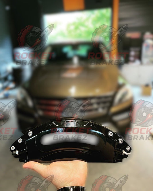 Aftermarket Brake Covers fits on Mercedes W166 ML class — Full Metal, Custom Fit, 17 Color Options