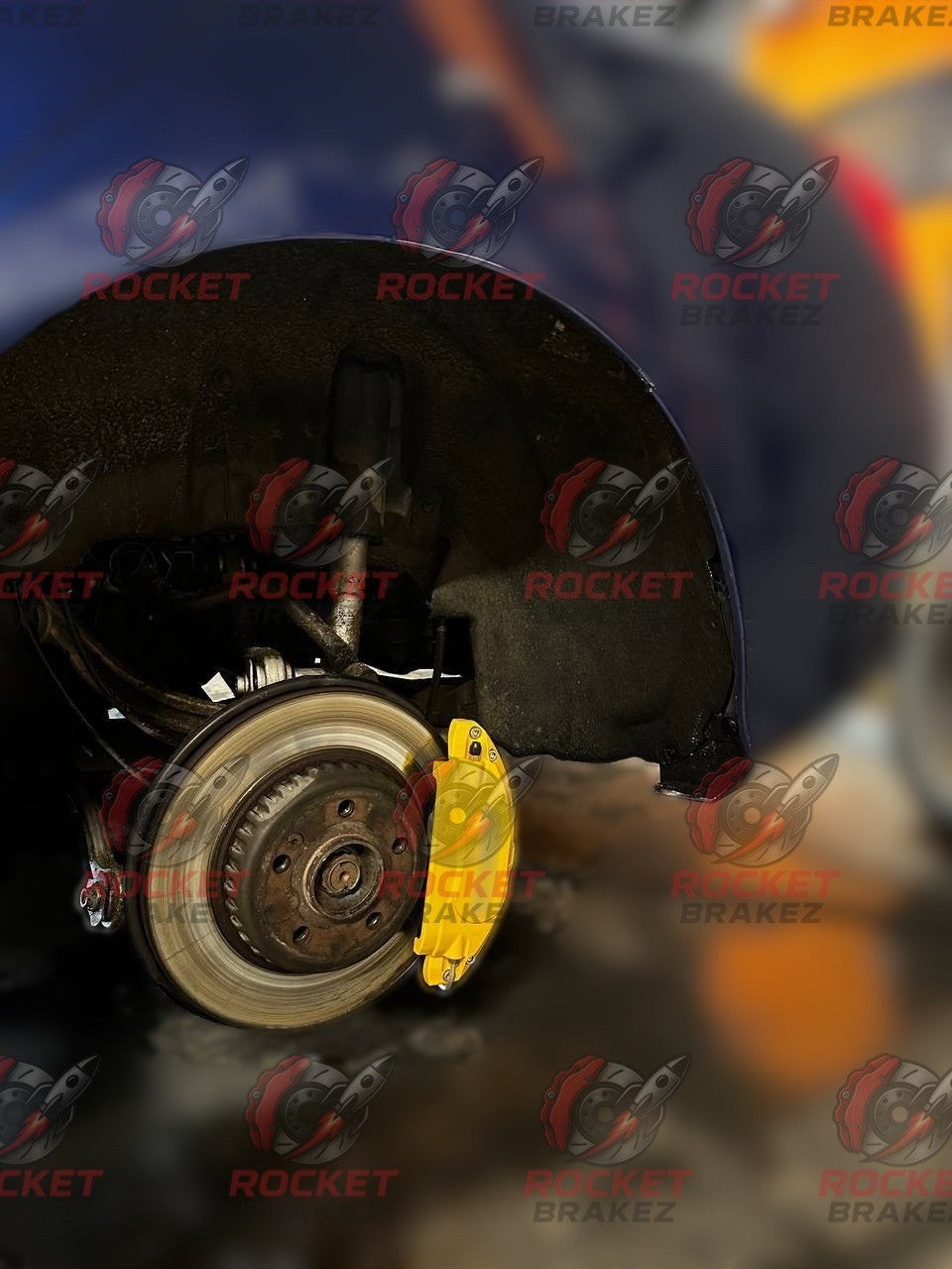 Aftermarket Brake Covers fits on Mercedes C class — Full Metal, Custom Fit, 17 Color Options